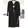 Image 1 : SERAPHINE LUX BLACK SEQUIN DRESS SIZE:12