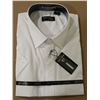 Image 1 : RAFFAEL UOMO MEN'S SHORT-SLEEVE SHIRT SIZE: XL (17/17-1/2) –  WHITE