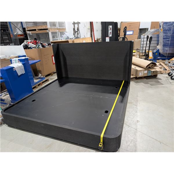 WOODEN BED 80"x82"x47" (FROM T.V. SHOW)