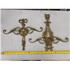 Image 1 : LOT OF 2 ASSORTED BRASS WALL SCONCES