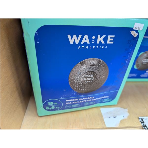 WAKE ATHLETICS 15LB SLAM BALL
