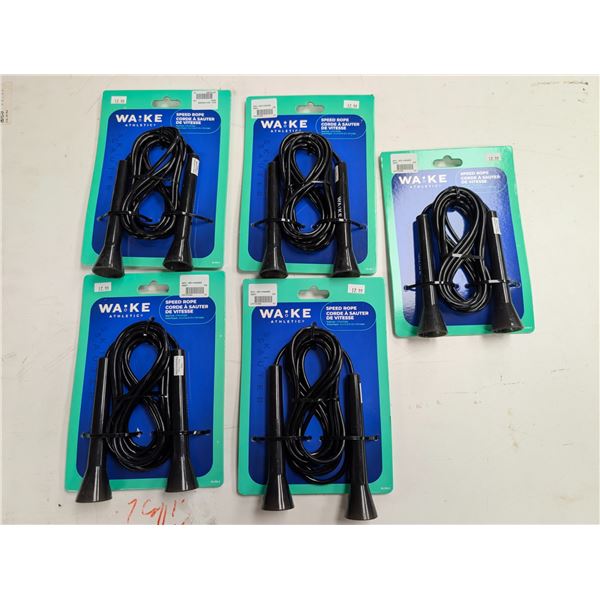 LOT OF 5 WAKE ATHLETICS SPEED ROPE
