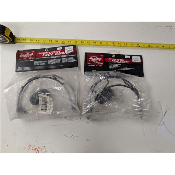 LOT OF 2 RAWLINGS BATTER'S HELMET FACE GUARD