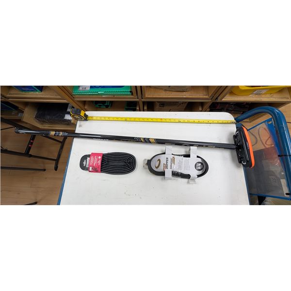 CURLING SET: BROOM (GOLDLINE IMPACT ORANGE) SLIPPER AND GRIPPER (MEDIUM)
