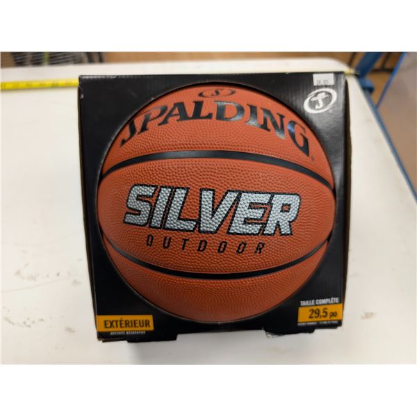 BASKETBALL SPALDING SILVER OUTDOOR 29.5"