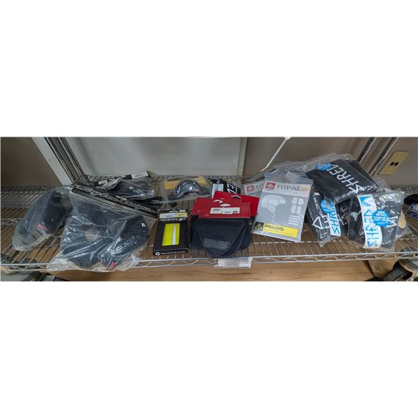 LOT OF ASSORTED HELMET ACCESSORIES