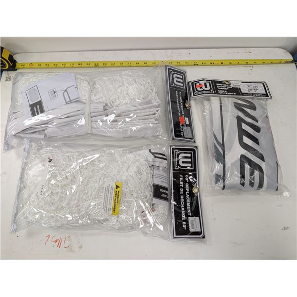 LOT OF 3 HOCKEY NETS / ACCESSORIES