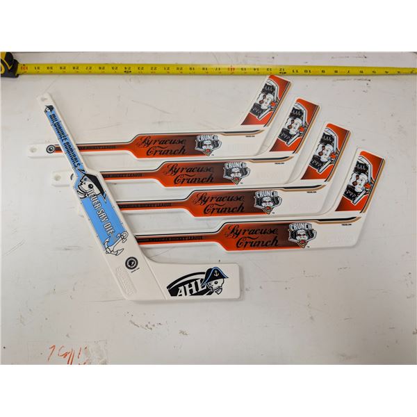 LOT OF 5 ASST MINI TOY HOCKEY GOALIE STICKS
