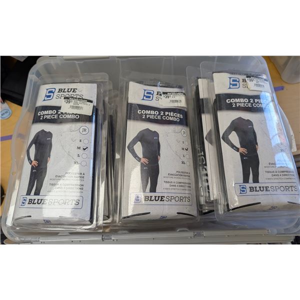LOT OF 19 ASST BLUE SPORTS 2 PIECE COMBO JUNIOR -SMALL & MED