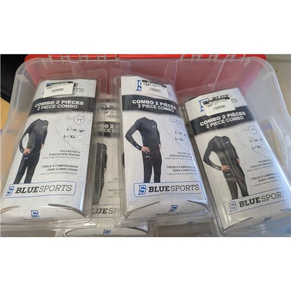 LOT OF 16 ASST BLUE SPORTS 2 PIECE COMBO YOUTH -SM/MED
