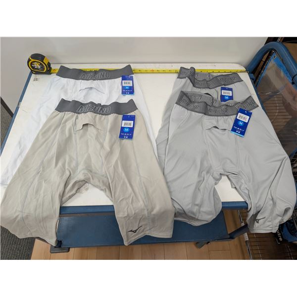 LOT OF 4pcs MIZUNO SLIDER SHORTS MEN'S -MEDIUM
