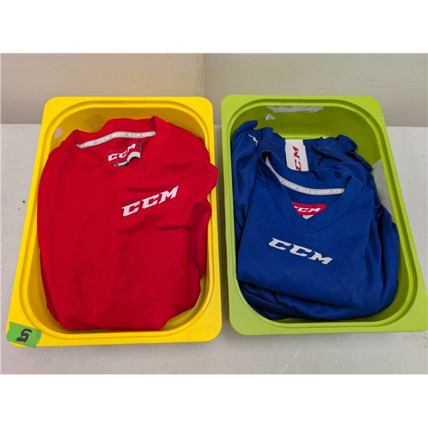 LOT OF 18pcs ASST CCM PRACTICE SWEATER BLUE & RED INTERMEDIATE JUNIOR & YOUTH