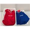 Image 1 : LOT OF 12pcs ASST CCM PRACTICE SWEATER SENIOR (RED (3-S 1-M 2-XXL) &  BLUE(5-SMALL 1-MEDIUM))