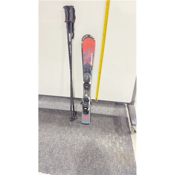 *USED* NORDICA ALPINE SKIS 80cm WITH BINDINGS AND POLES