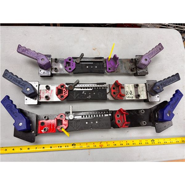 LOT OF 3 ASST TYROLIA SKI MOUNTING TEMPLATES