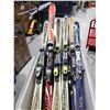 Image 4 : LOT OF 10 **USED** ASSORTED ALPINE SKIS WITH BINDINGS