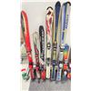 Image 2 : LOT OF 10 **USED** ASSORTED ALPINE SKIS WITH BINDINGS