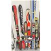 Image 2 : LOT OF 10 **USED** ASSORTED ALPINE SKIS WITH BINDINGS