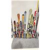 Image 1 : LOT OF 10 **USED** ASSORTED ALPINE SKIS WITH BINDINGS
