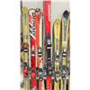 Image 2 : LOT OF 10 **USED** ASSORTED ALPINE SKIS WITH BINDINGS