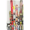 Image 2 : LOT OF 10 **USED** ASSORTED ALPINE SKIS WITH BINDINGS