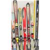 Image 3 : LOT OF 10 **USED** ASSORTED ALPINE SKIS WITH BINDINGS