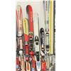 Image 3 : LOT OF 10 **USED** ASSORTED ALPINE SKIS WITH BINDINGS