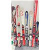 Image 2 : LOT OF 10 **USED** ASSORTED ALPINE SKIS WITH BINDINGS