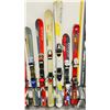 Image 3 : LOT OF 10 **USED** ASSORTED ALPINE SKIS WITH BINDINGS