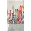 Image 1 : LOT OF 10 **USED** ASSORTED ALPINE SKIS WITH BINDINGS