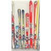 Image 3 : LOT OF 10 **USED** ASSORTED ALPINE SKIS WITH BINDINGS
