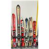 Image 3 : LOT OF 10 **USED** ASSORTED ALPINE SKIS WITH BINDINGS