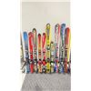 Image 1 : LOT OF 10 **USED** ASSORTED ALPINE SKIS WITH BINDINGS