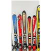 Image 2 : LOT OF 10 **USED** ASSORTED ALPINE SKIS WITH BINDINGS