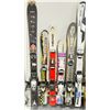 Image 2 : LOT OF 10 **USED** ASSORTED ALPINE SKIS WITH BINDINGS