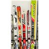 Image 3 : LOT OF 10 **USED** ASSORTED ALPINE SKIS WITH BINDINGS