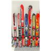 Image 2 : LOT OF 10 **USED** ASSORTED ALPINE SKIS WITH BINDINGS