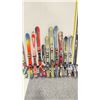 Image 1 : LOT OF 10 **USED** ASSORTED ALPINE SKIS WITH BINDINGS