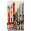 Image 2 : LOT OF 10 **USED** ASSORTED ALPINE SKIS WITH BINDINGS