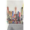 Image 1 : LOT OF 10 **USED** ASSORTED ALPINE SKIS WITH BINDINGS