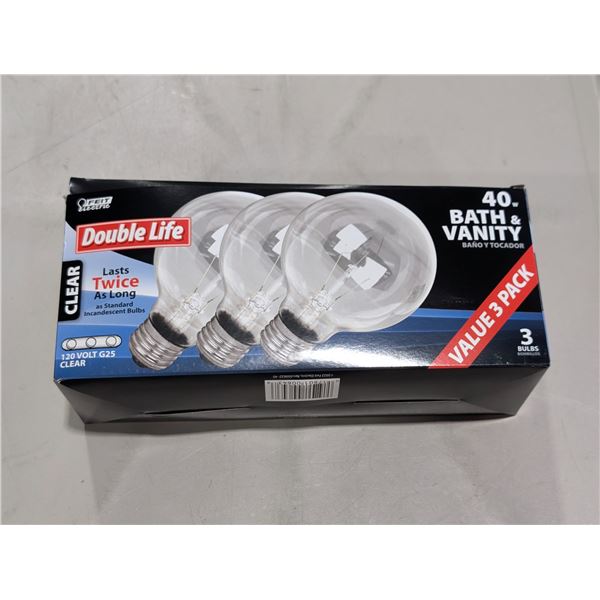 3-PACK FEIT ELECTRIC 40w BATH & VANITY LIGHT BULBS