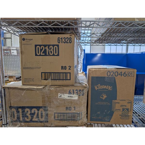 LOT OF 3 BOXES ASSORTED PAPER TOWELS
