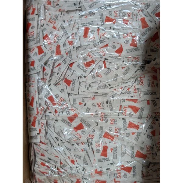LOT OF 6 CARTONS OF SALT PACKETS (6000 / CTN)