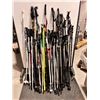 Image 1 : **USED** LOT OF 56+ OF ASSORTED SINGLE SKI POLES FOR DÉCOR (OR GARDENING STICKS)