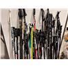 Image 2 : **USED** LOT OF 56+ OF ASSORTED SINGLE SKI POLES FOR DÉCOR (OR GARDENING STICKS)