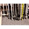 Image 3 : **USED** LOT OF 56+ OF ASSORTED SINGLE SKI POLES FOR DÉCOR (OR GARDENING STICKS)