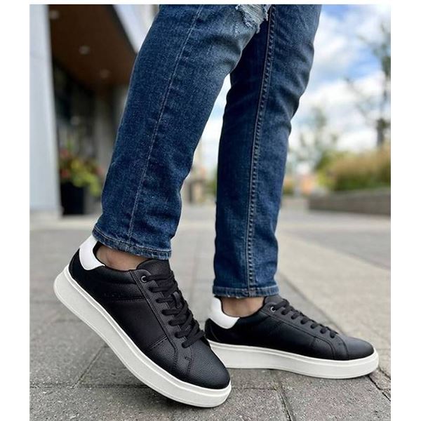 Aldo Black Leather Sneakers Size 9