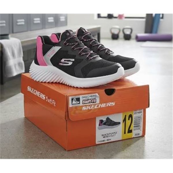 Skechers Swift Fit Black/Purple Shoes Size 12