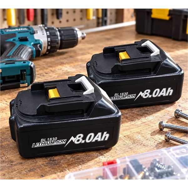 8.0Ah BL1830 Li-ion Cordless Tool Batteries 2pk