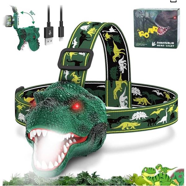 Dinosaur Headlamp LED Plastic Toy